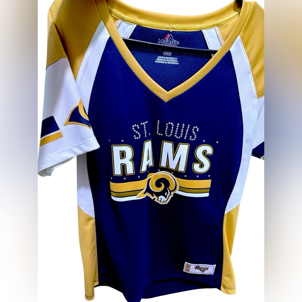 Majestic Blue and White NFL Jersey Top